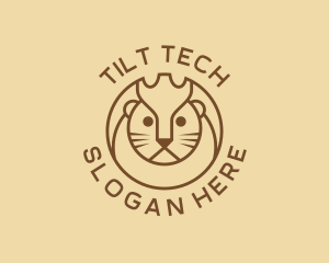 Lion Cat Kitten logo design