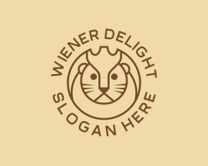 Lion Cat Kitten logo design