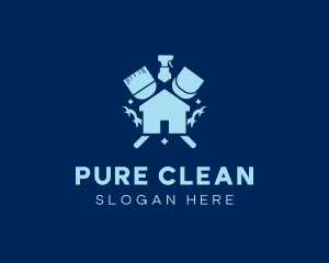 Cleaning House Tools logo design