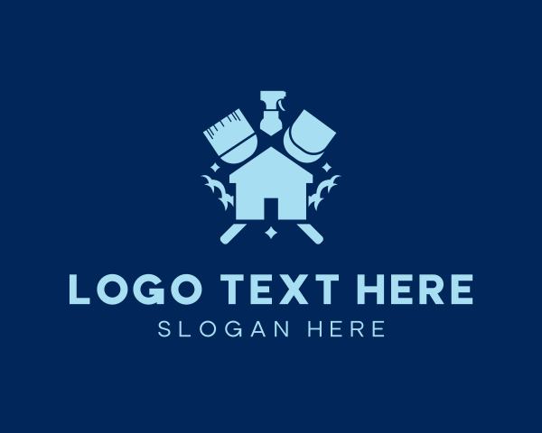 Refurbish - Cleaning House Tools logo design