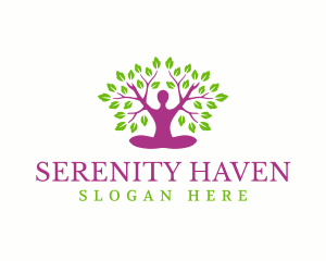 Yoga Tree Wellness Serenity logo design