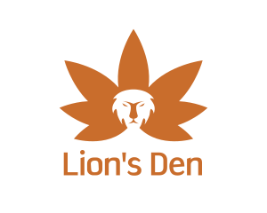 Cannabis Lion Feline logo design