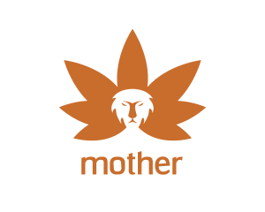 Oil - Cannabis Lion Feline logo design