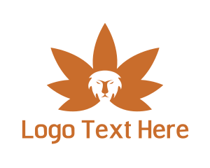 Feline - Cannabis Lion Feline logo design