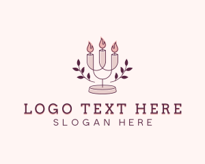 Home Decor - Candle Decor Candelabra logo design