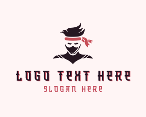 Samurai - Ninja Boy Character logo design