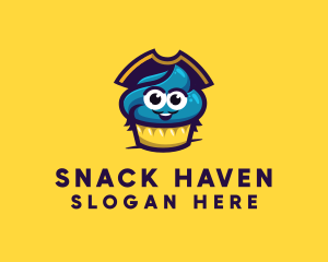 Sweet Pirate Cupcake logo design