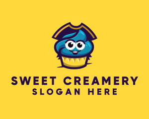 Sweet Pirate Cupcake logo design