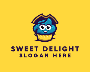 Sweet Pirate Cupcake logo design