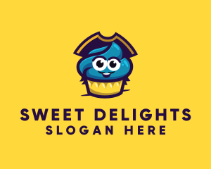 Sweet Pirate Cupcake logo design