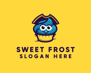 Sweet Pirate Cupcake logo design