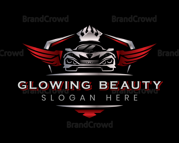 Wing Crown Car Detailing Logo