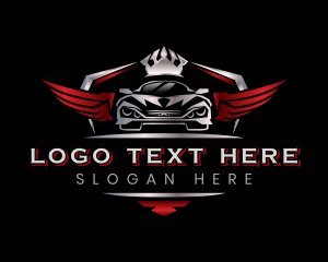 Driving - Wing Crown Car Detailing logo design