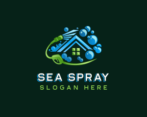 Power Washer Spray Clean logo design