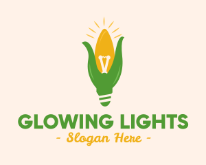 Corn Light Bulb logo design