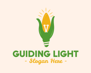 Corn Light Bulb logo design