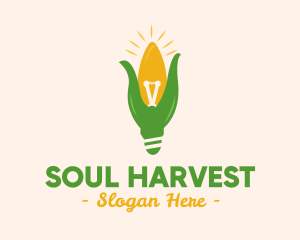 Corn Light Bulb logo design