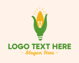 Corn - Corn Light Bulb logo design