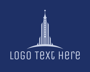 Construction - Blue Office Tower logo design