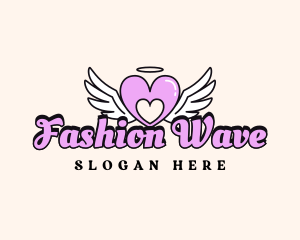 Trend - Angelic Heart Wings logo design