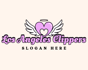 Angelic Heart Wings logo design