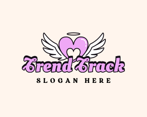 Angelic Heart Wings logo design