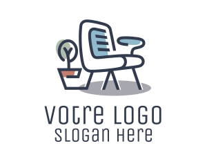 Upholsterer - Modern Office Chair logo design
