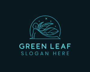 Yoga Leaf Meditation logo design