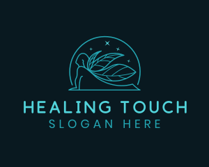 Yoga Leaf Meditation logo design