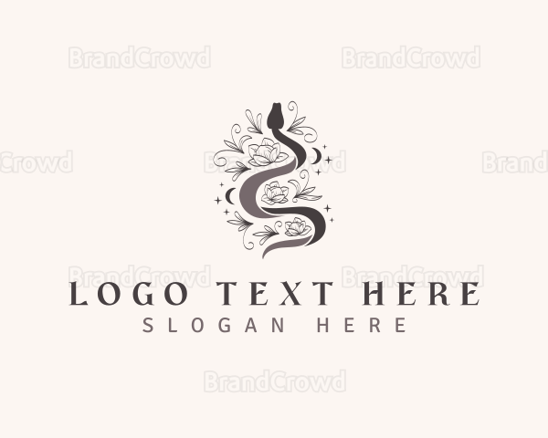 Floral Boho Snake Logo