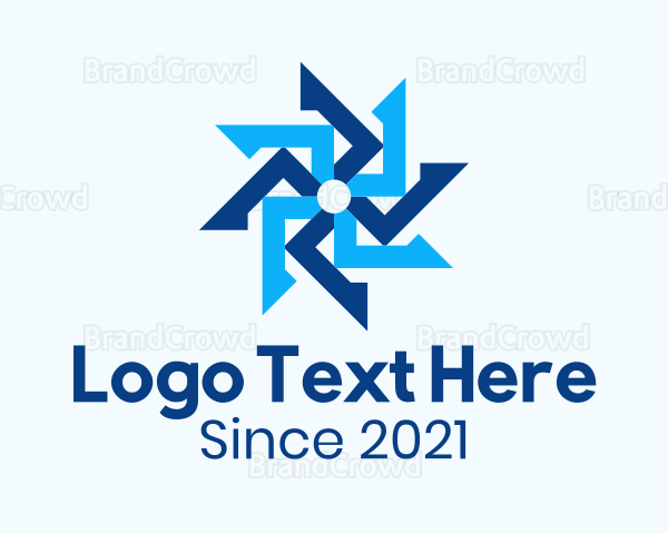 Geometric Turbine Propeller Logo