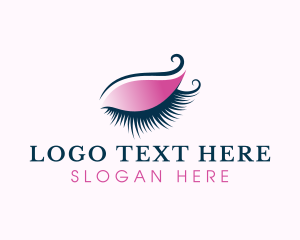 Cosmetic - Beauty Elegant Eyelashes logo design