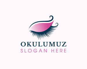 Glam - Beauty Elegant Eyelashes logo design
