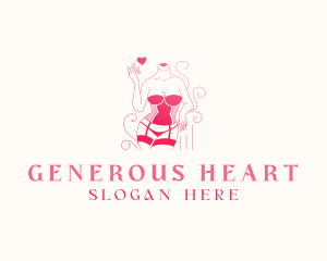 Sexy Lingerie Heart logo design