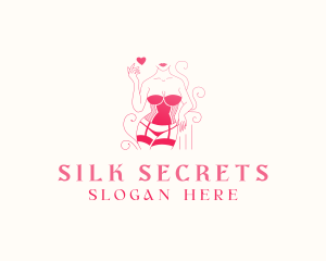 Sexy Lingerie Heart logo design