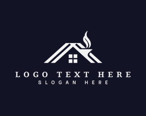 House Agent - House Chimney Roof logo design