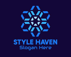 Customer Support - Hexagon Radial Network logo design