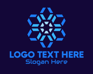 Interaction - Hexagon Radial Network logo design