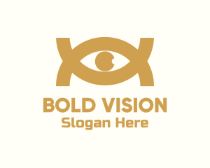 Golden Horus Eye logo design