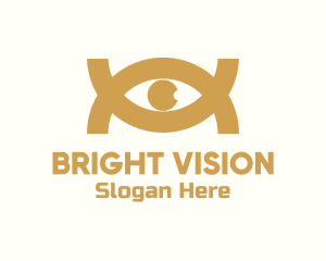 Pupil - Golden Horus Eye logo design