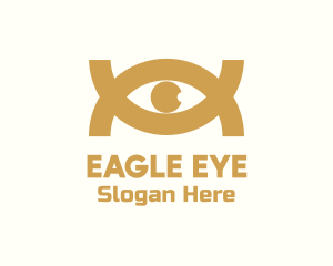 Golden Horus Eye logo design