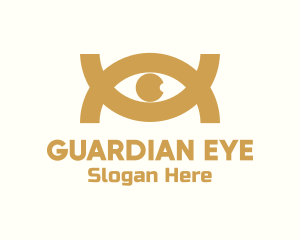 Golden Horus Eye logo design