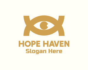Eye Clinic - Golden Horus Eye logo design