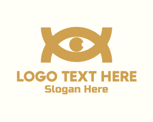 Optics - Golden Horus Eye logo design