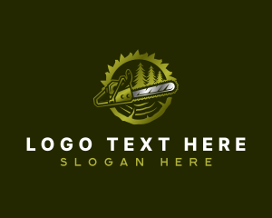 Industrial - Forestry Chainsaw Woodcutter logo design