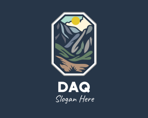Alpine - Outdoor Stained Glass Mountain logo design