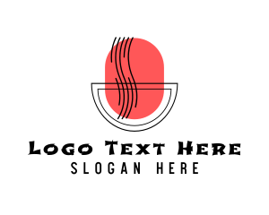 Fast Food - Japanese Ramen Bowl logo design