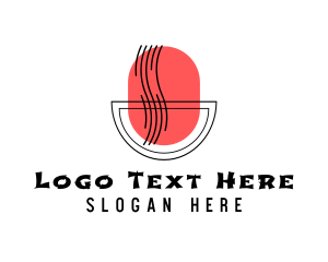 Food Cart - Japanese Ramen Bowl logo design