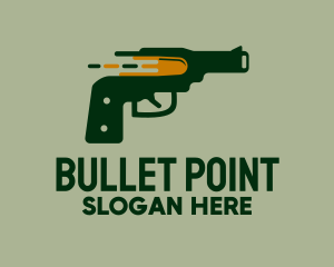 Firearm - Pistol Bullet Shoot logo design