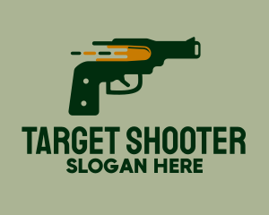 Shooter - Pistol Bullet Shoot logo design